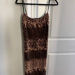 BCBG vintage chain link stretch dress size Medium